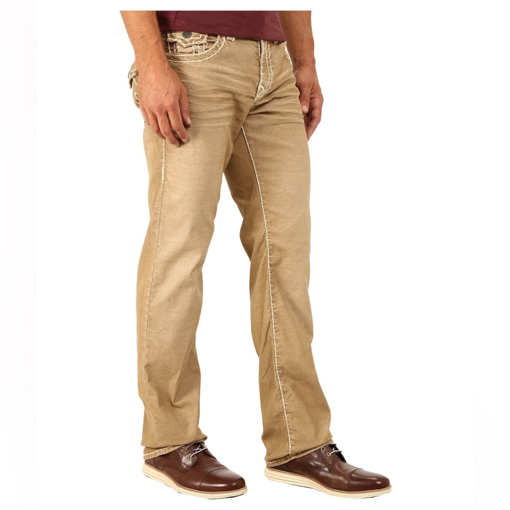 True Religion Men's Ricky Corduroy Pants with Back Flap Pockets - 32R